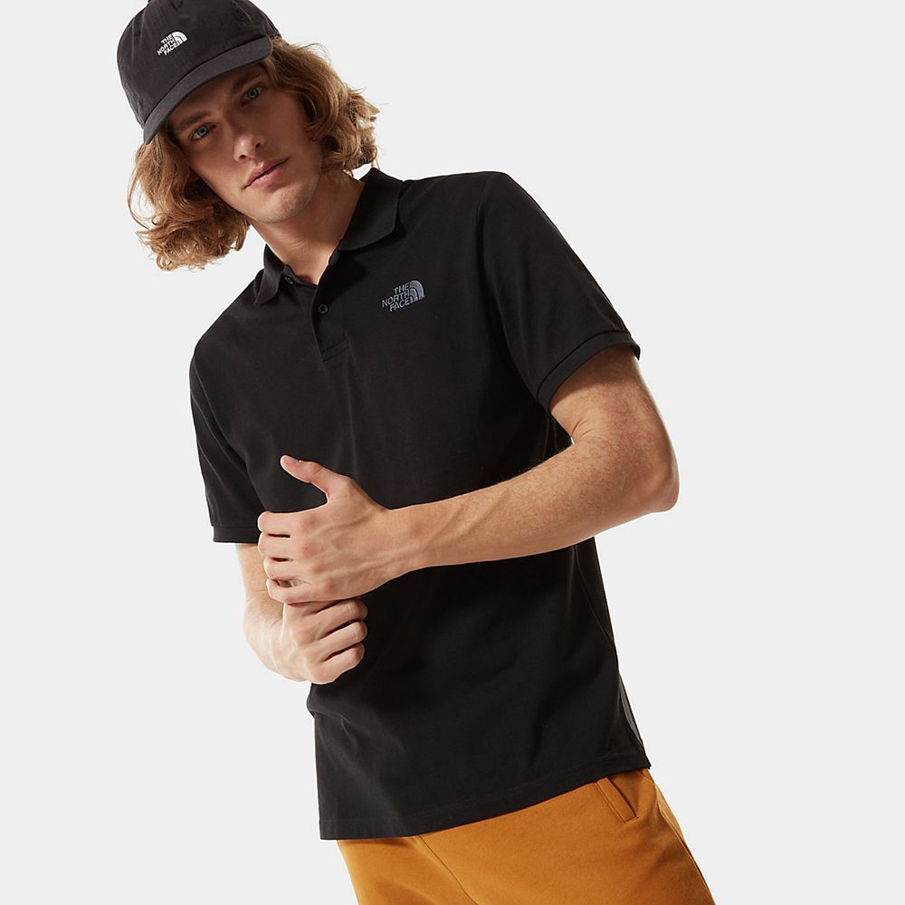 The North Face Polo Shirt Mens Australia - The North Face Piquet Black (BYS-029186)